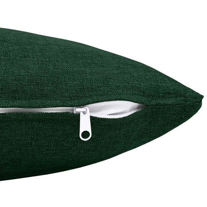 Cushion with Pillow HEERLEN 6 pcs Dark Green Fabric