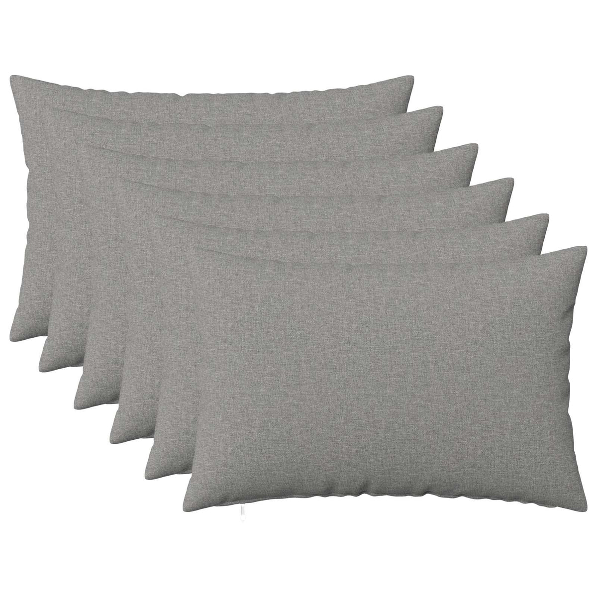 Cushion with Pillow HEERLEN 6 pcs Cloud Grey Fabric