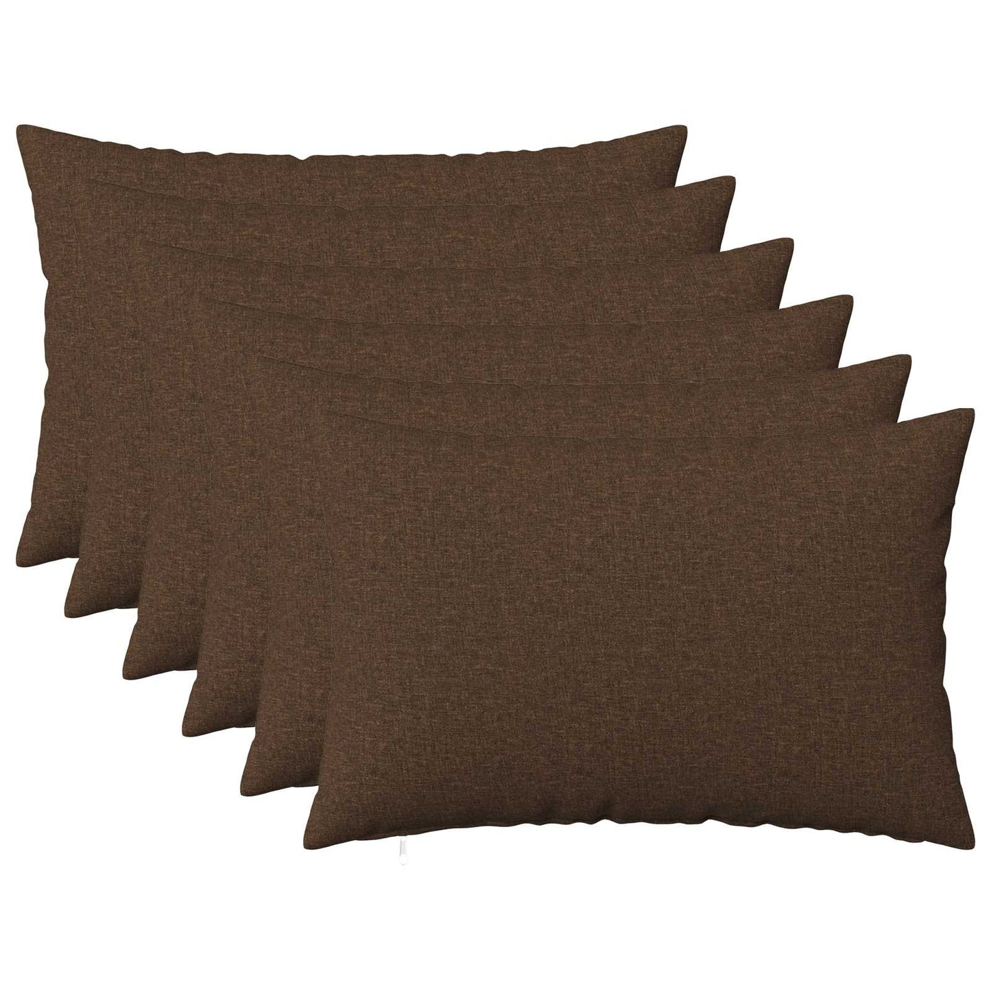 Cushion with Pillow HEERLEN 6 pcs Brown Fabric