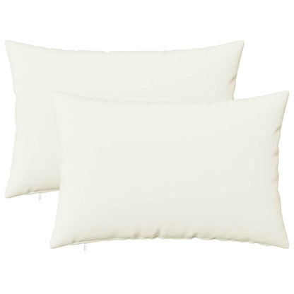 Cushion with Pillow HEERLEN 2 pcs White Fabric