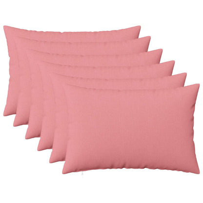 Cushion with Pillow HEERLEN 6 pcs Pink Fabric