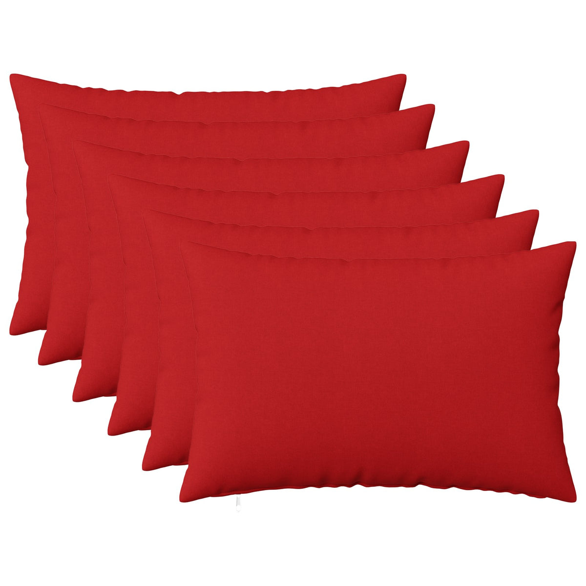 Cushion with Pillow HEERLEN 6 pcs Red Fabric