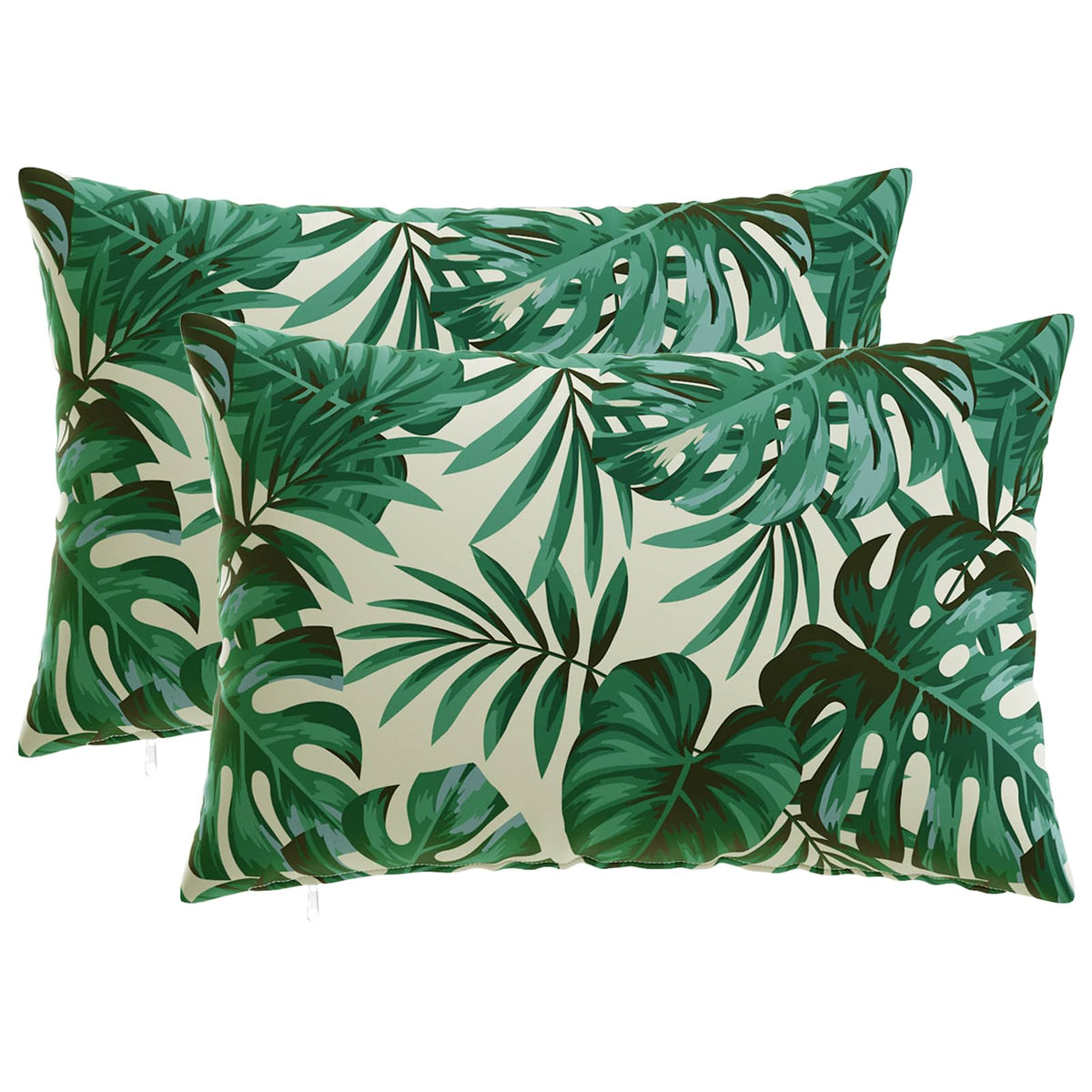 Throw Pillow 2 pcs HEERLEN Leaf Pattern 40 x 60 cm Polyester