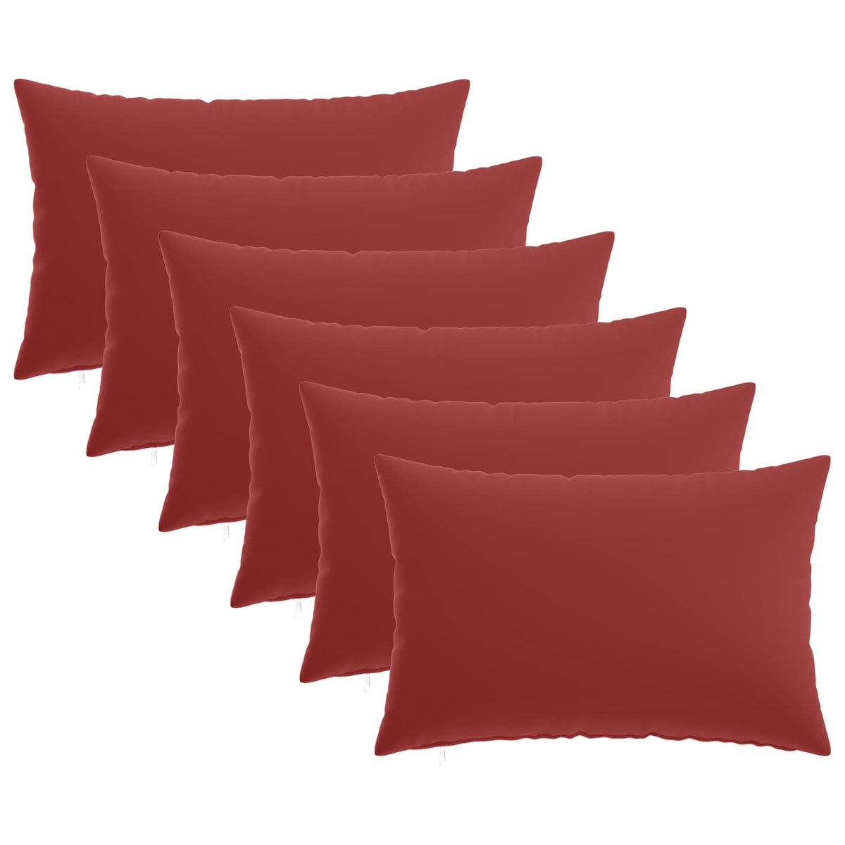 Cushion with Pillow HEERLEN 6 pcs Wine Red Polyester