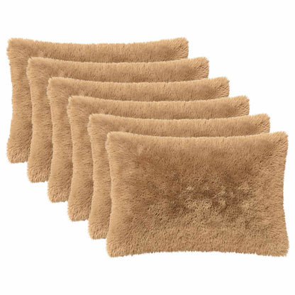 Cushion with Pillow HEERLEN 6 pcs Taupe PV Fleece