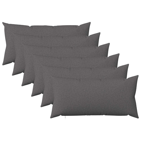 Throw Pillow 6 pcs HEERLEN Light Grey 40 x 70 cm Fabric