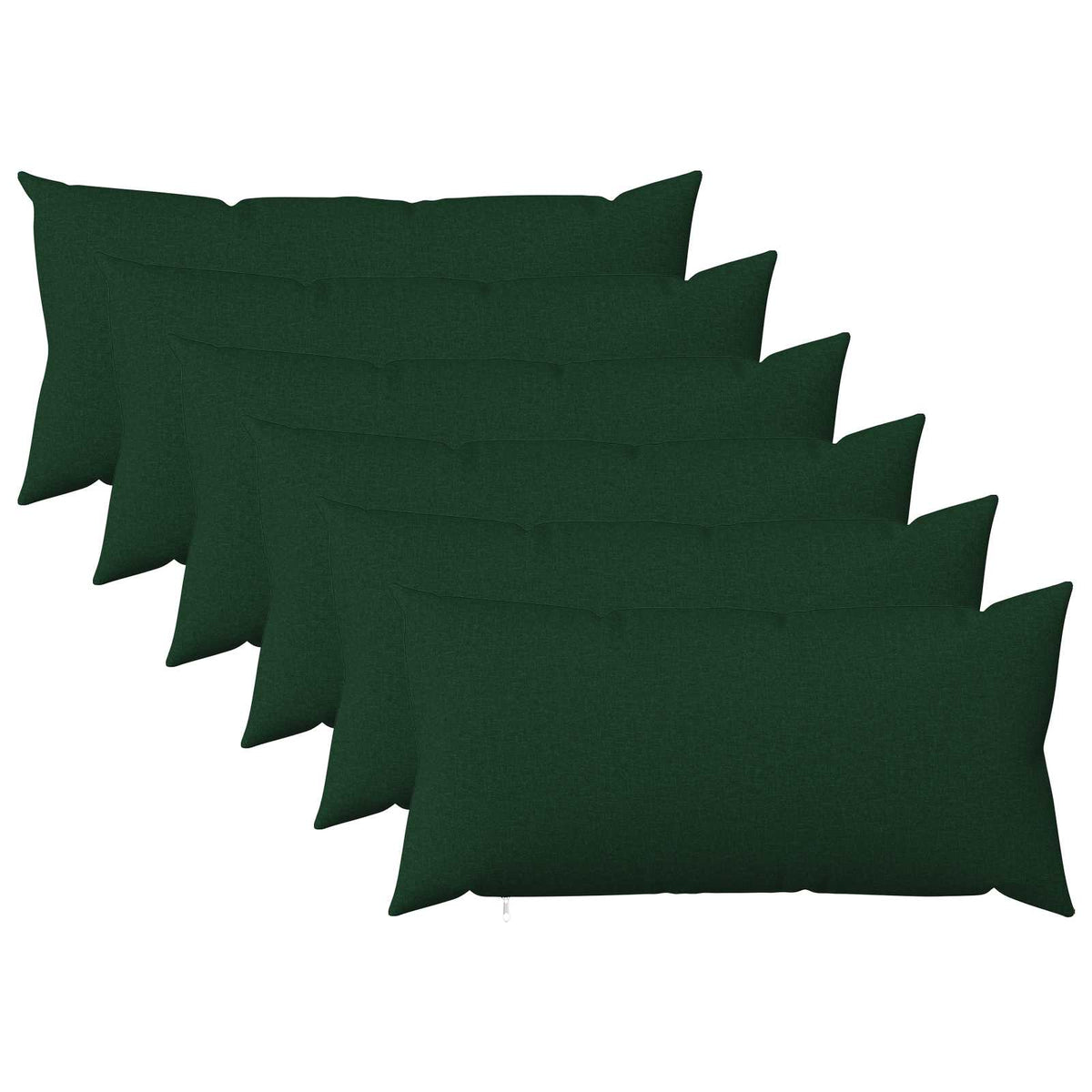 Cushion with Pillow HEERLEN 6 pcs Dark Green Fabric