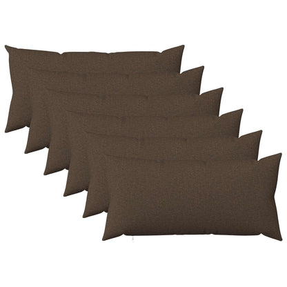 Cushion with Pillow HEERLEN 6 pcs Taupe Fabric
