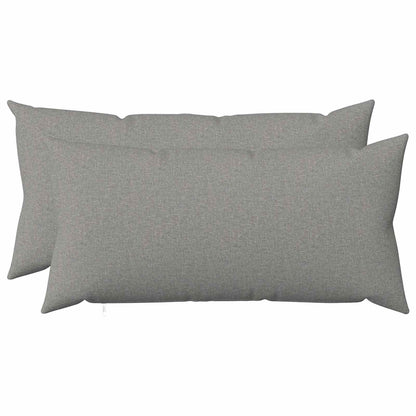 Cushion with Pillow HEERLEN 2 pcs Cloud Grey Fabric