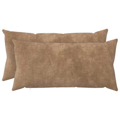 Cushion with Pillow HEERLEN 2 pcs Taupe Microfiber Fleece