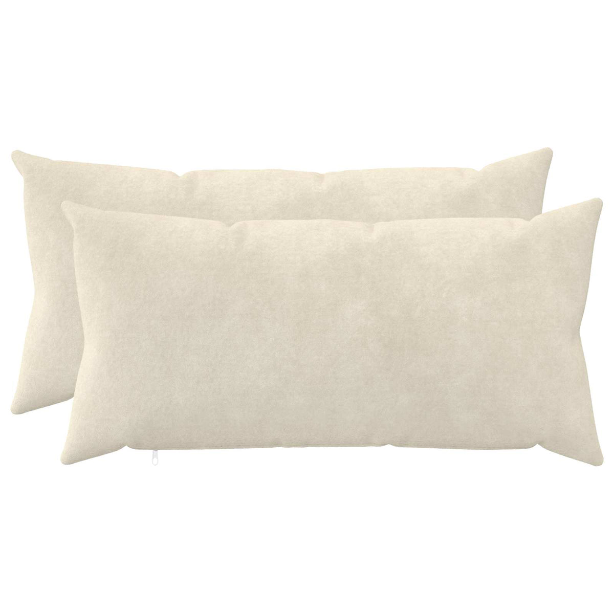 Cushion with Pillow HEERLEN 2 pcs Cream Microfiber Fleece