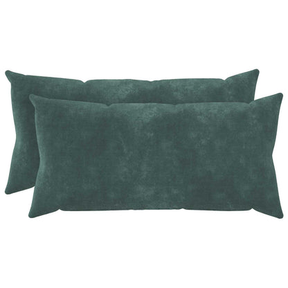 Cushion with Pillow HEERLEN 2 pcs Sea Blue Microfiber Fleece