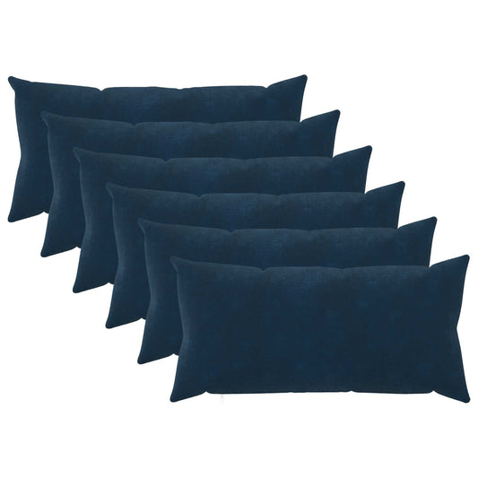 Cushion with Pillow HEERLEN 6 pcs Blue Microfiber Fleece