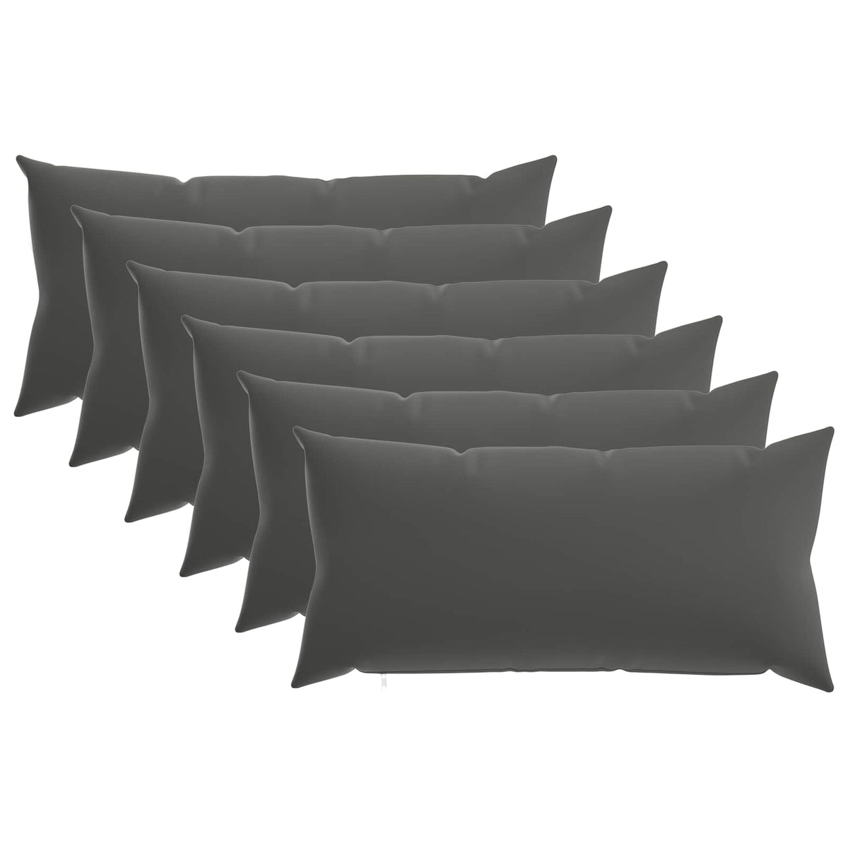 Cushion with Pillow HEERLEN 6 pcs Anthracite Polyester
