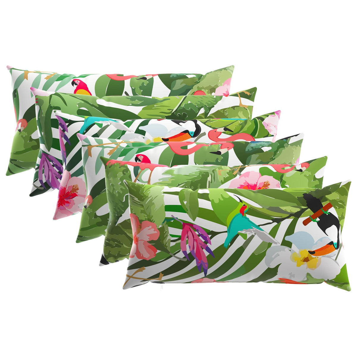 Cushion with Pillow HEERLEN 6 pcs Multicolour Polyester