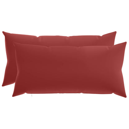Cushion with Pillow HEERLEN 2 pcs Wine Red Polyester