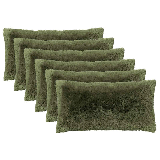 Cushion with Pillow HEERLEN 6 pcs Green PV Fleece