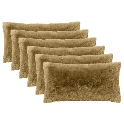 Cushion with Pillow HEERLEN 6 pcs Light Grey PV Fleece