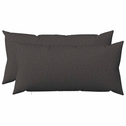Cushion with Pillow HEERLEN 2 pcs Dark Grey Fabric