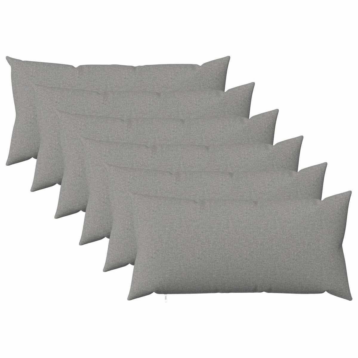 Cushion with Pillow HEERLEN 6 pcs Cloud Grey Fabric