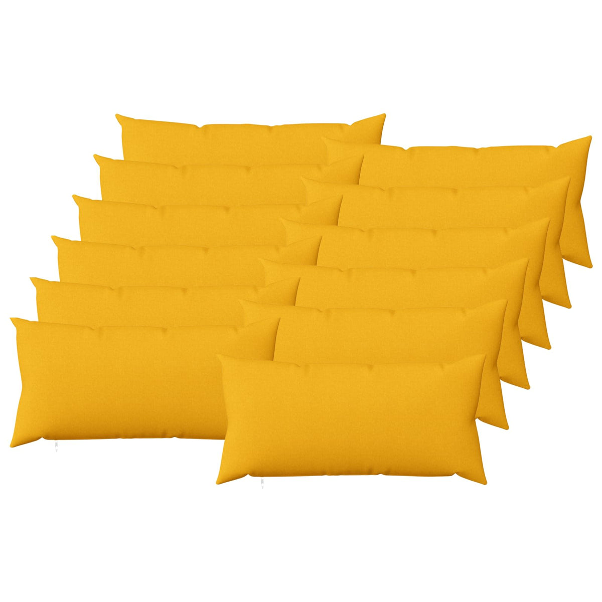 Cushion with Pillow HEERLEN 12 pcs Light Yellow Fabric