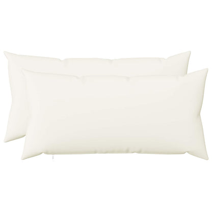 Cushion with Pillow HEERLEN 2 pcs White Fabric