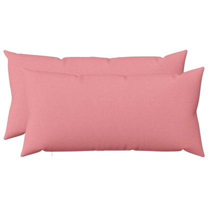 Cushion with Pillow HEERLEN 2 pcs Pink Fabric