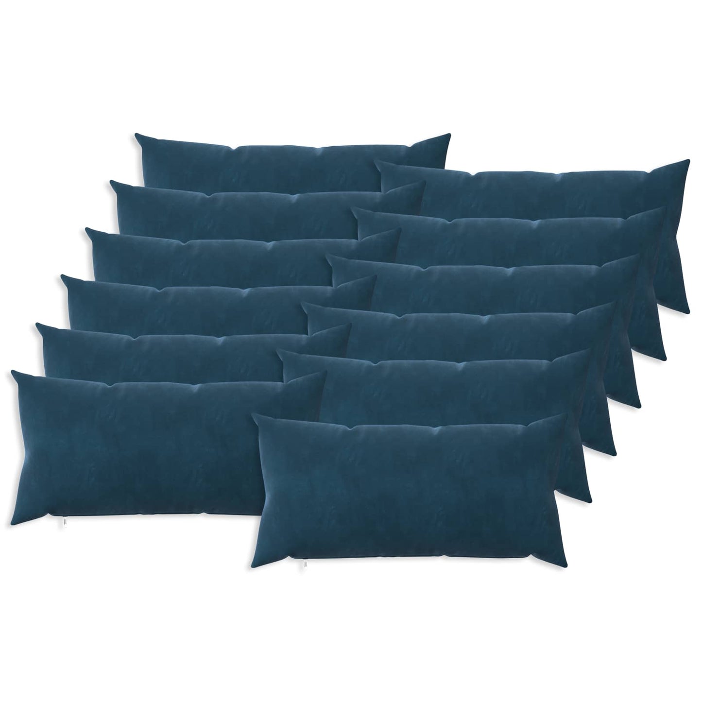 Cushion with Pillow HEERLEN 12 pcs Blue Velvet