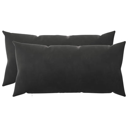 Cushion with Pillow HEERLEN 2 pcs Black Velvet