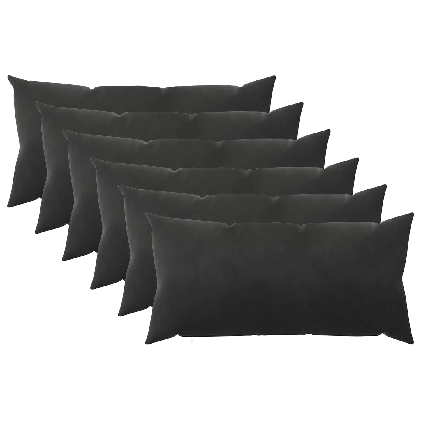 Cushion with Pillow HEERLEN 6 pcs Black Velvet