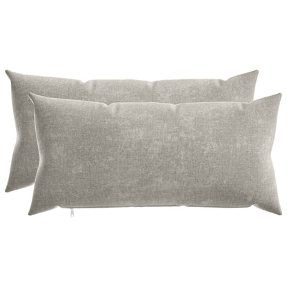 Throw Pillow 2 pcs HEERLEN Light Grey 40 x 80 cm