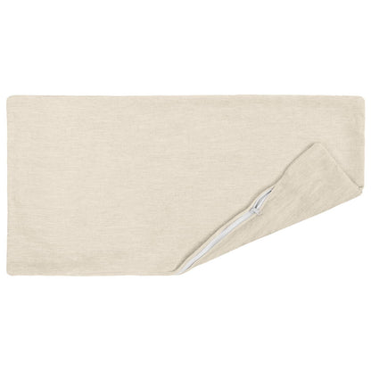 Throw Pillow 2 pcs HEERLEN Cream 40 x 80 cm Chenille Fabric