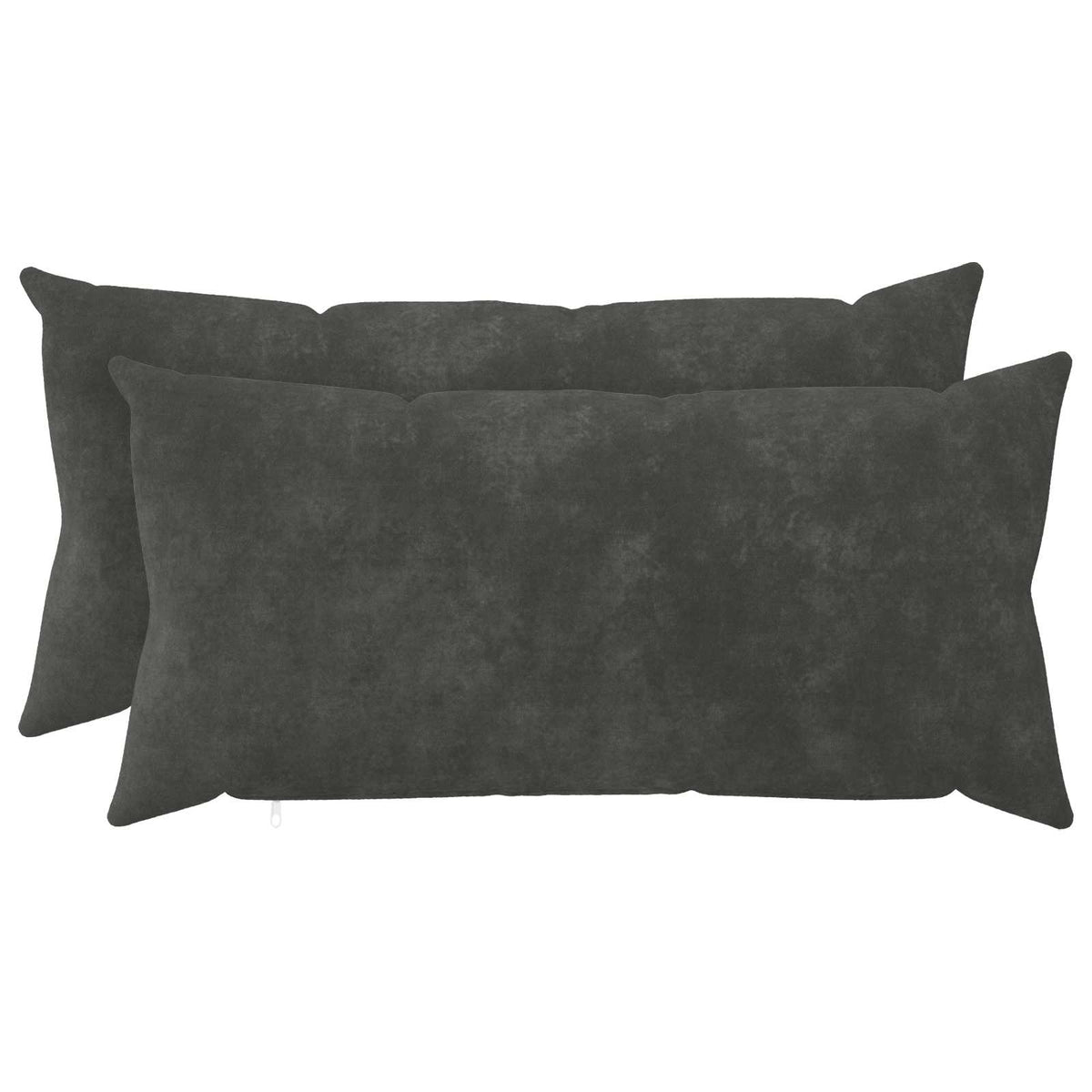 Cushion with Pillow HEERLEN 2 pcs Anthracite Microfiber Fleece