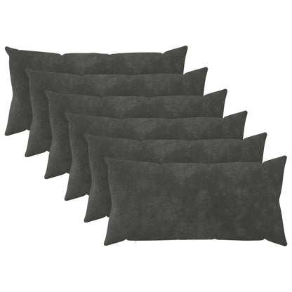 Cushion with Pillow HEERLEN 6 pcs Anthracite Microfiber Fleece