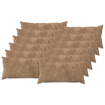 Cushion with Pillow HEERLEN 12 pcs Taupe Microfiber Fleece