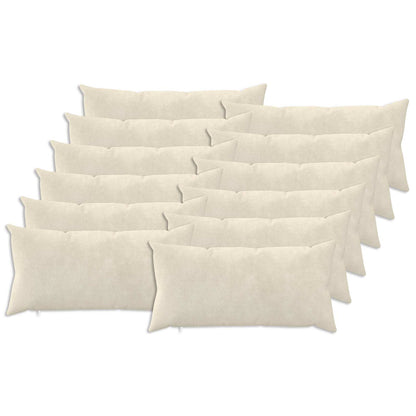 Cushion with Pillow HEERLEN 12 pcs Cream Microfiber Fleece