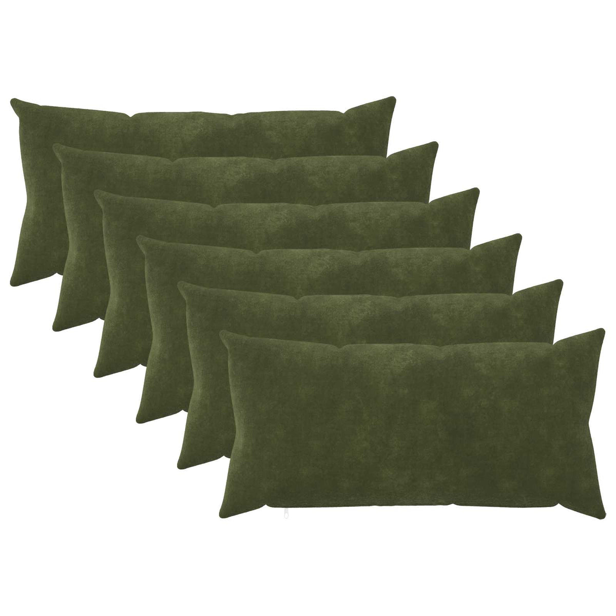 Cushion with Pillow HEERLEN 6 pcs Green Microfiber Fleece
