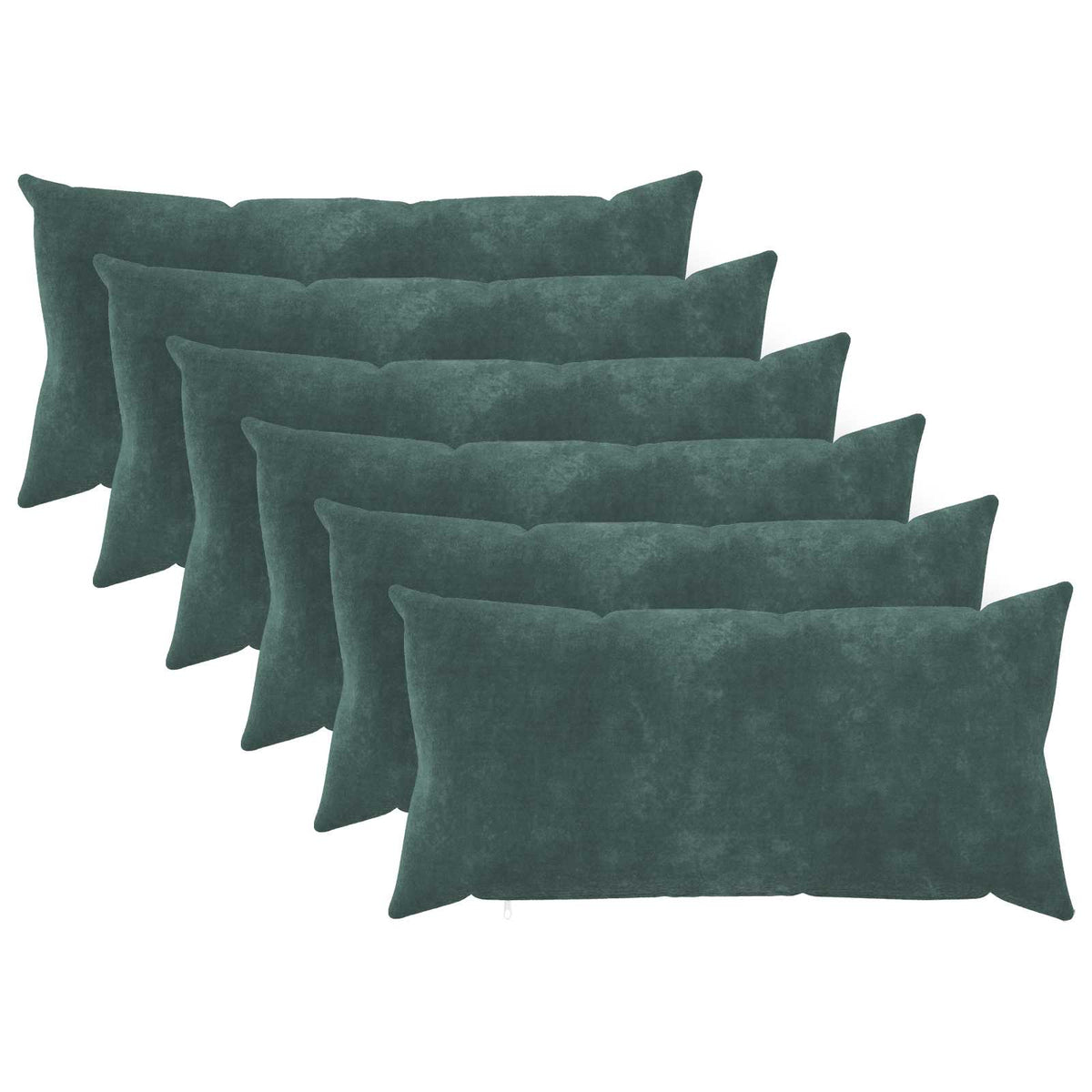 Cushion with Pillow HEERLEN 6 pcs Sea Blue Microfiber Fleece