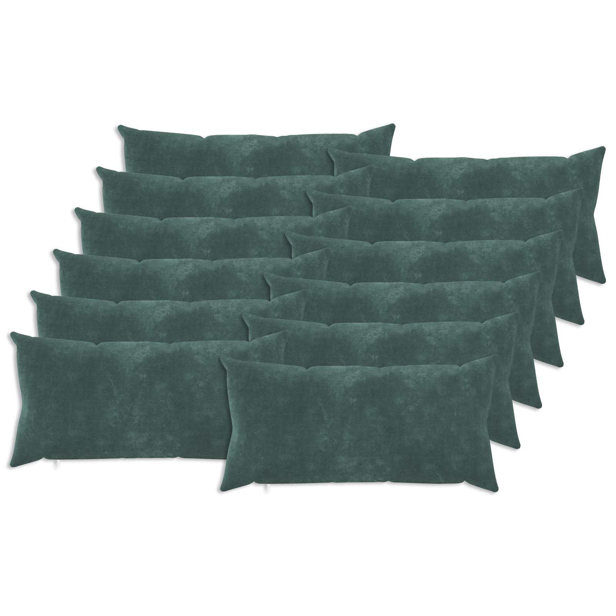Cushion with Pillow HEERLEN 12 pcs Sea Blue Microfiber Fleece