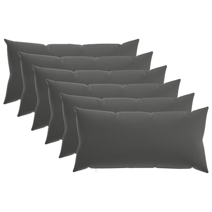 Throw Pillow 6 pcs HEERLEN Anthracite 40 x 80 cm Polyester