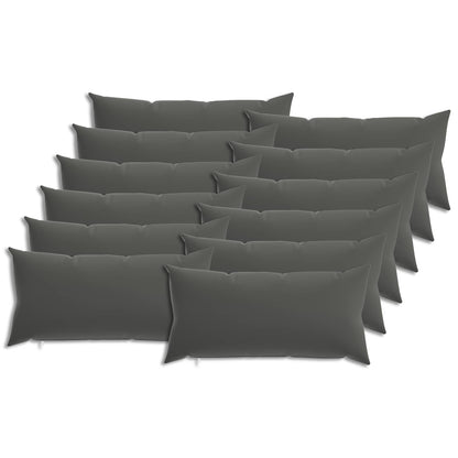 Cushion with Pillow HEERLEN 12 pcs Anthracite Polyester