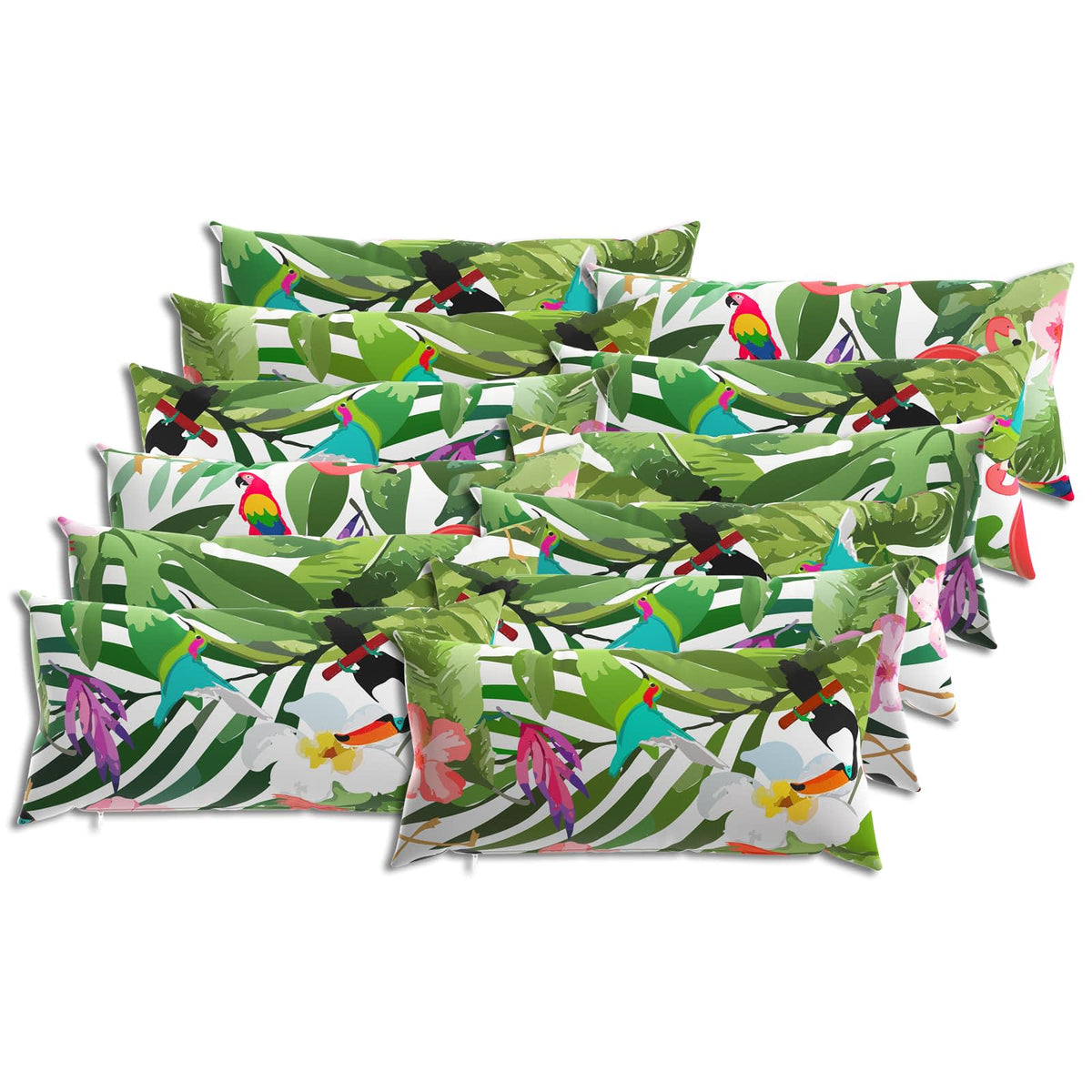 Cushion with Pillow HEERLEN 12 pcs Multicolour Polyester