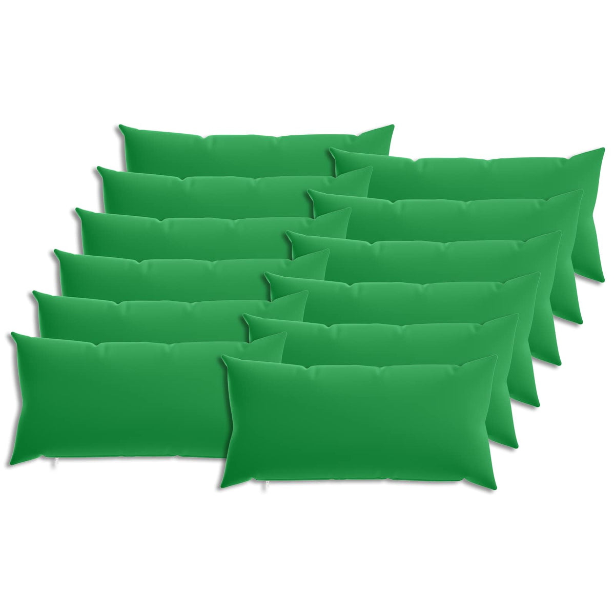 Cushion with Pillow HEERLEN 12 pcs Green Polyester