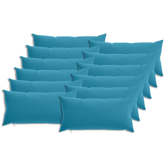 Cushion with Pillow HEERLEN 12 pcs Light Blue Polyester