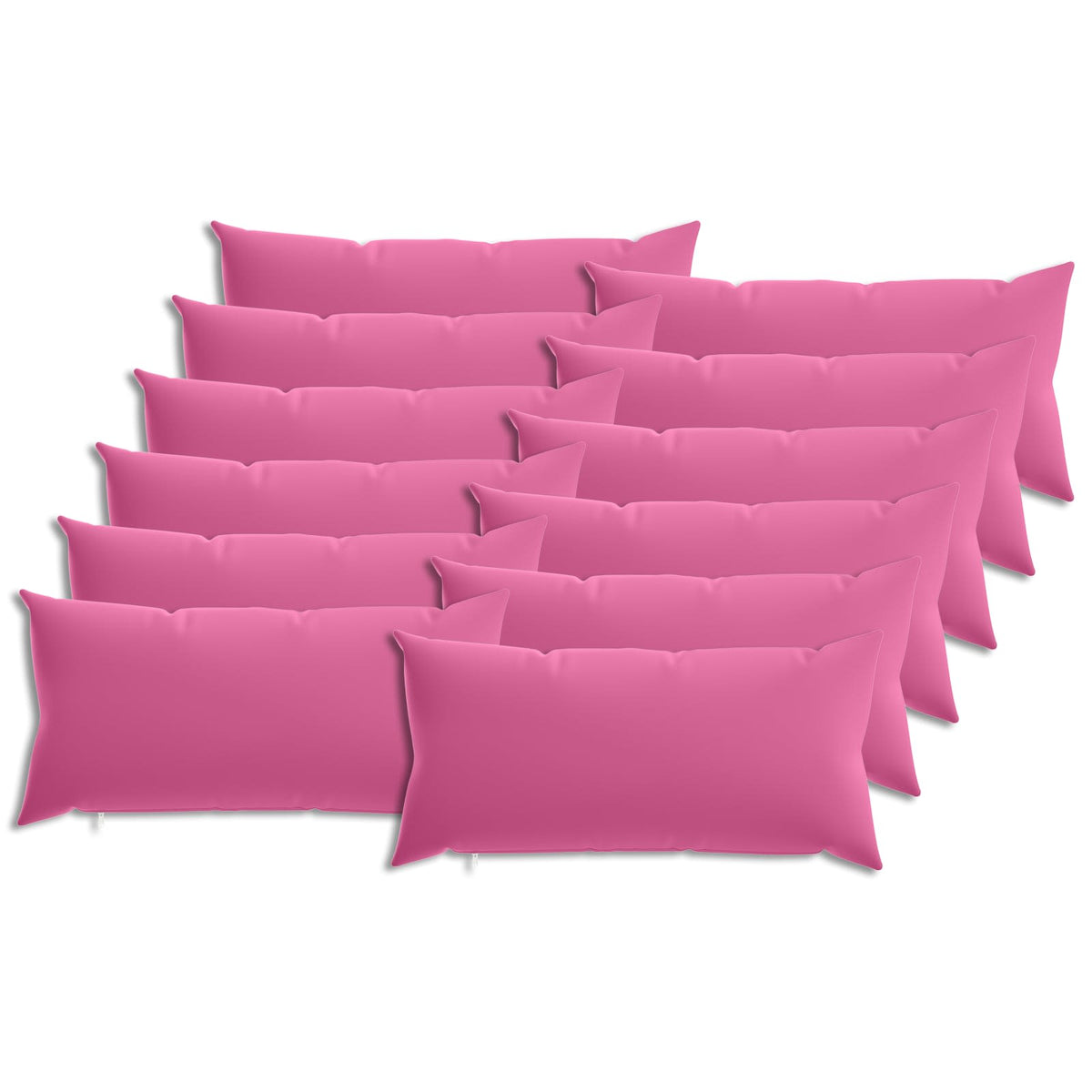 Cushion with Pillow HEERLEN 12 pcs Pink Polyester