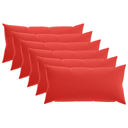 Cushion with Pillow HEERLEN 6 pcs Red Polyester