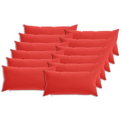 Cushion with Pillow HEERLEN 12 pcs Red Polyester
