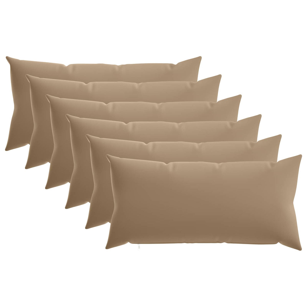 Cushion with Pillow HEERLEN 6 pcs Taupe Polyester