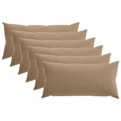 Cushion with Pillow HEERLEN 6 pcs Taupe Polyester