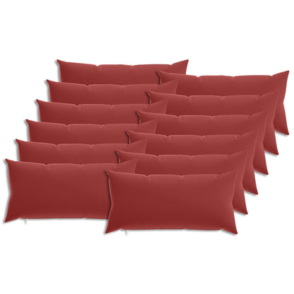 Cushion with Pillow HEERLEN 12 pcs Wine Red Polyester